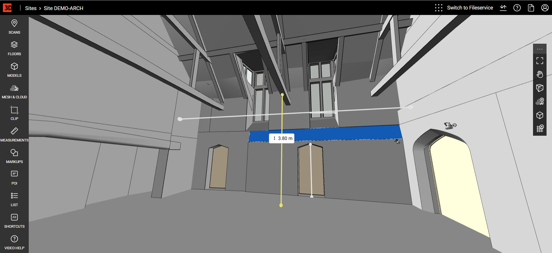 webpano digital twin 360 view without point cloud Webpano 360-degree view displaying the digital twin model without point cloud data, allowing clear evaluation of geometry, materials, and design intent.